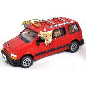 Enesco MOM'S TAXI Christmas Ornament Campbells Soup Kids in car windows DAMAGED